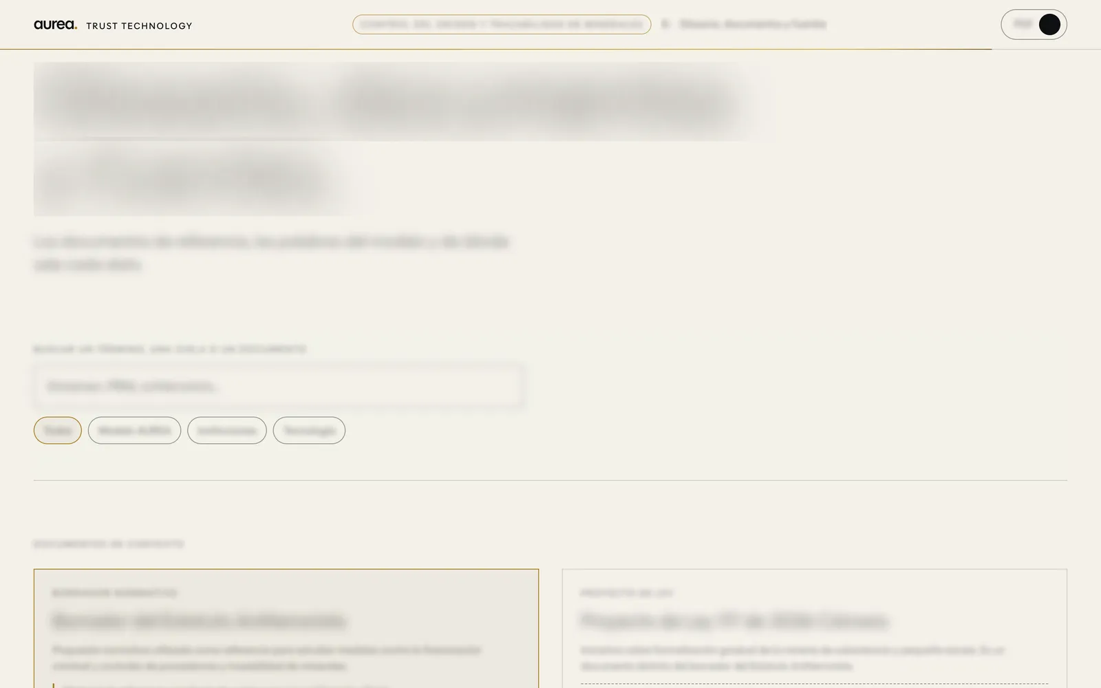 Glosario con buscador y filtros