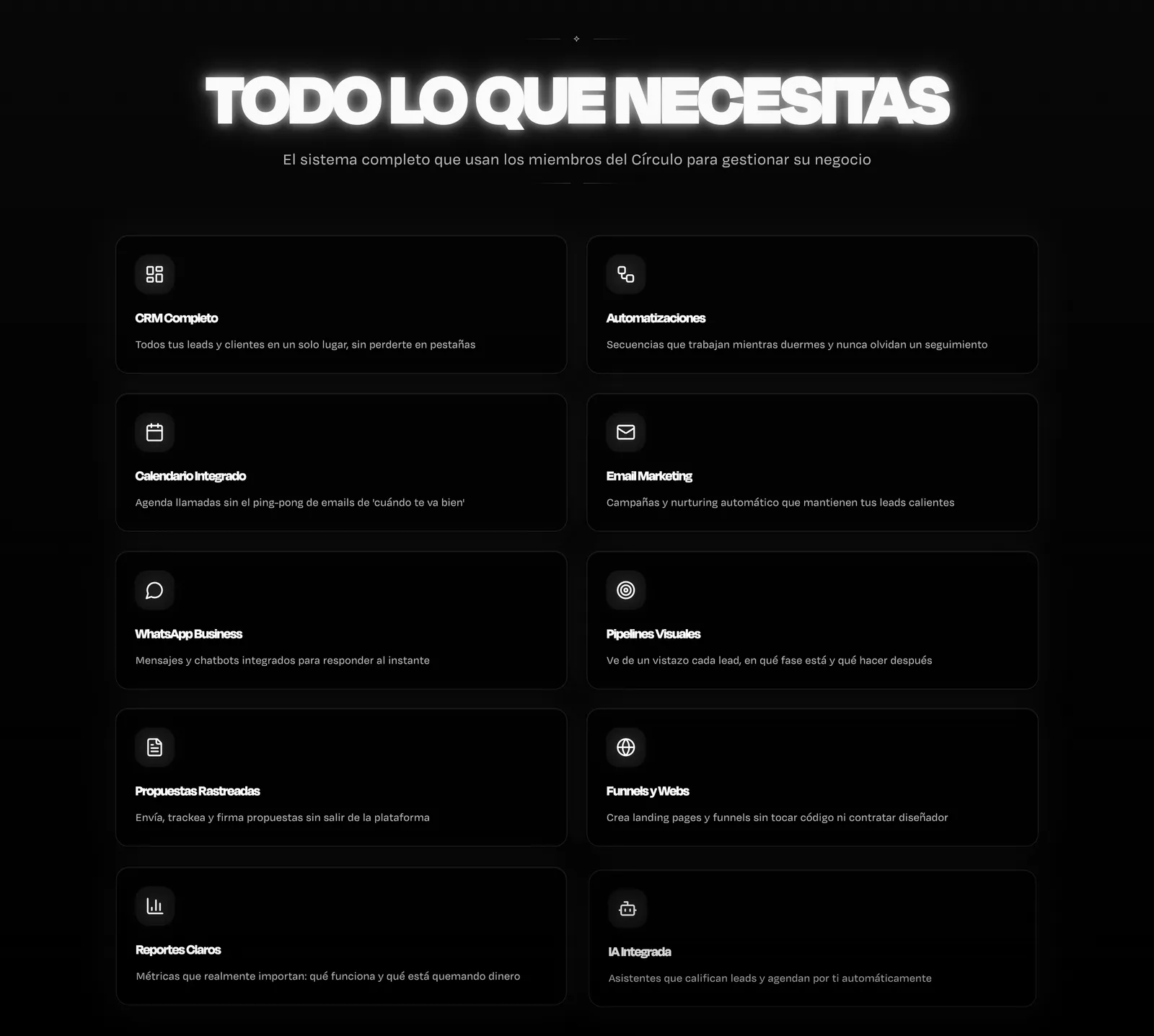 Todo lo que necesitas: las funciones en tarjetas