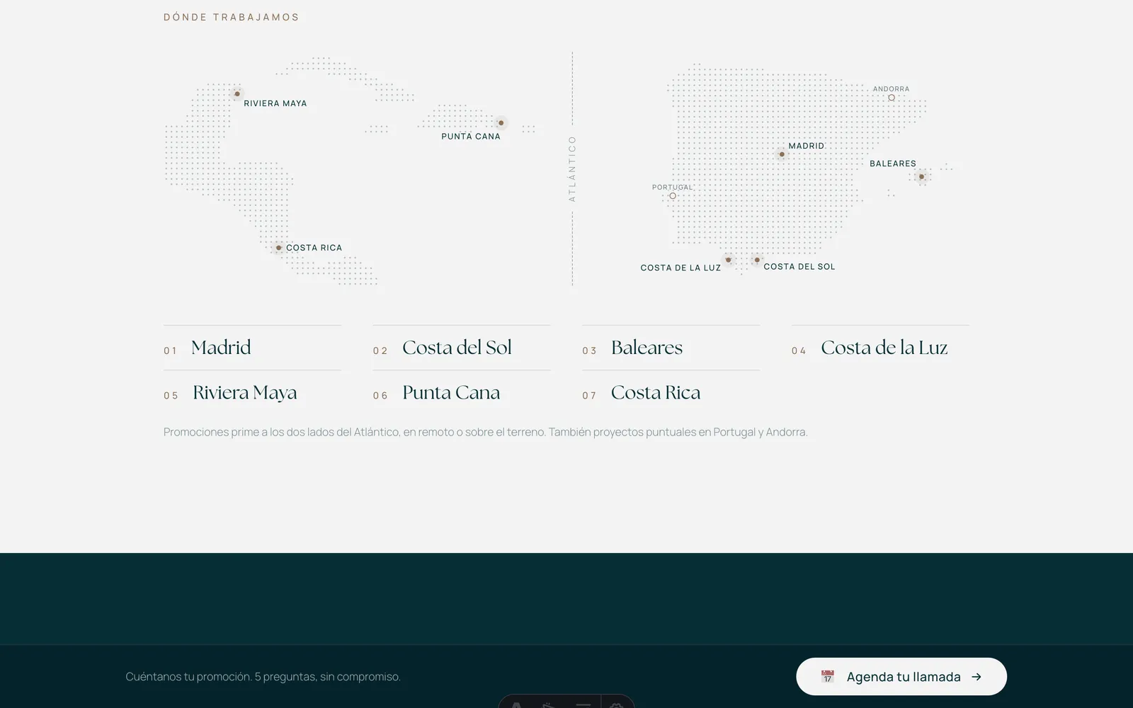 Mapa de dos orillas: Caribe y España a la misma escala